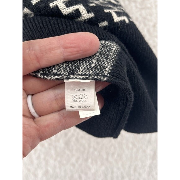 Express Design Studio Sleeveless Sweater Wool Blend Size M 90's Y2K Black White - Picture 4 of 7